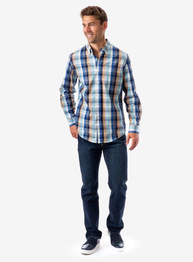 USPA PLAID POPLIN LONG SLEEVE SHIRT On Sale