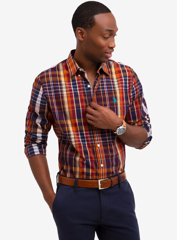 USPA PLAID POPLIN SHIRT On Sale