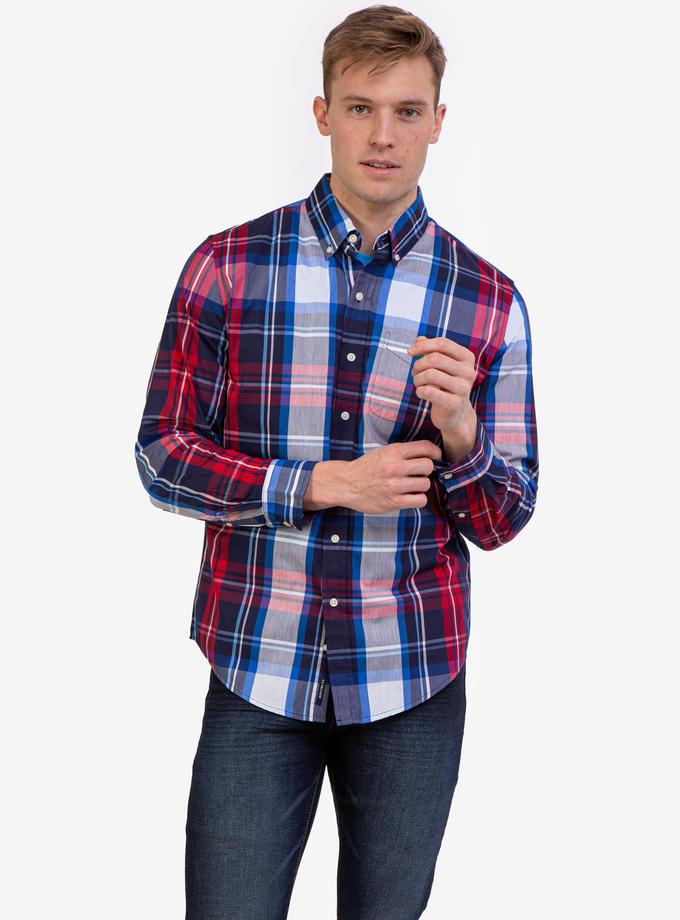 USPA PLAID POPLIN STRETCH LONG SLEEVE SHIRT New Arrival