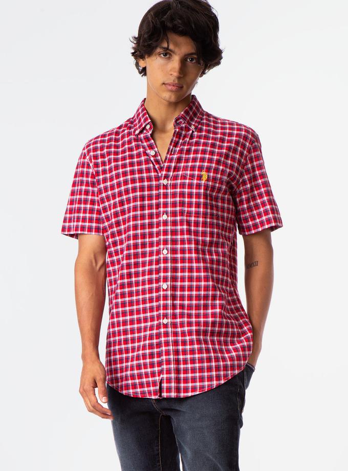 USPA PLAID SHORT SLEEVE SHIRT For Sale