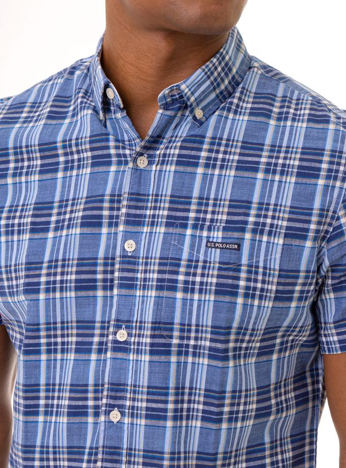 USPA PLAID SLUB POPLIN SHORT SLEEVE SHIRT Best Seller