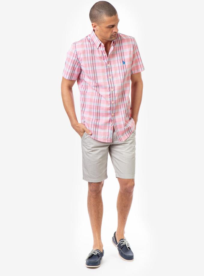 USPA PLAID STRETCH POPLIN SHORT SLEEVE SHIRT Best Buy