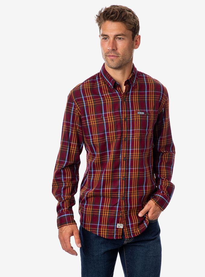 USPA PLAID TWILL LONG SLEEVE SHIRT High Quality