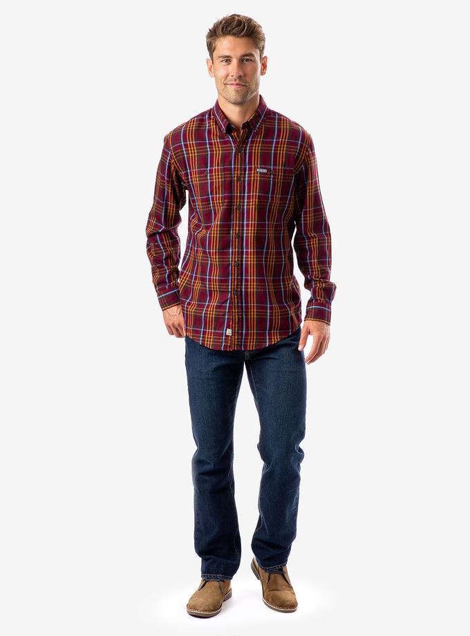 USPA PLAID TWILL LONG SLEEVE SHIRT High Quality