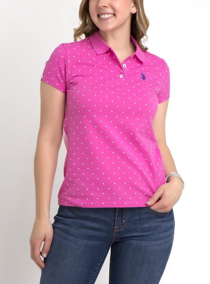 USPA PREMIUM DOT OXFORD MIX POLO SHIRT Same Day Delivery