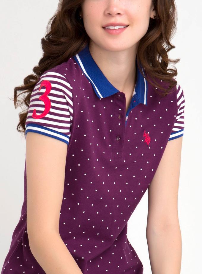 USPA PREMIUM DOT STRIPE MIX POLO SHIRT For Sale