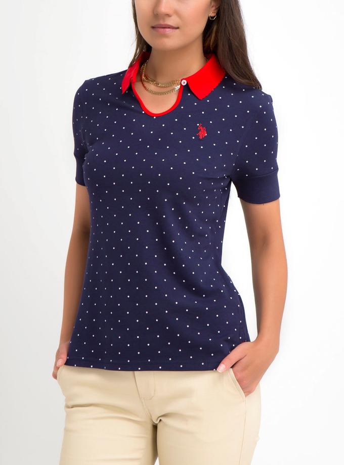 USPA PREMIUM KEYHOLE DOT POLO SHIRT For Sale