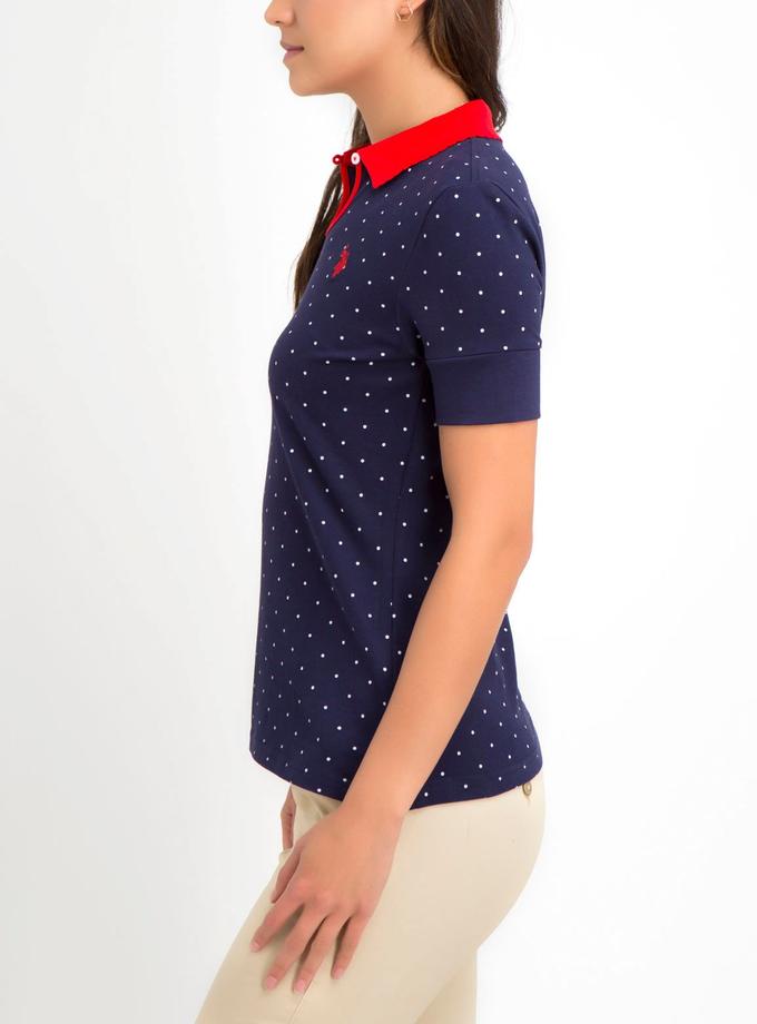 USPA PREMIUM KEYHOLE DOT POLO SHIRT For Sale