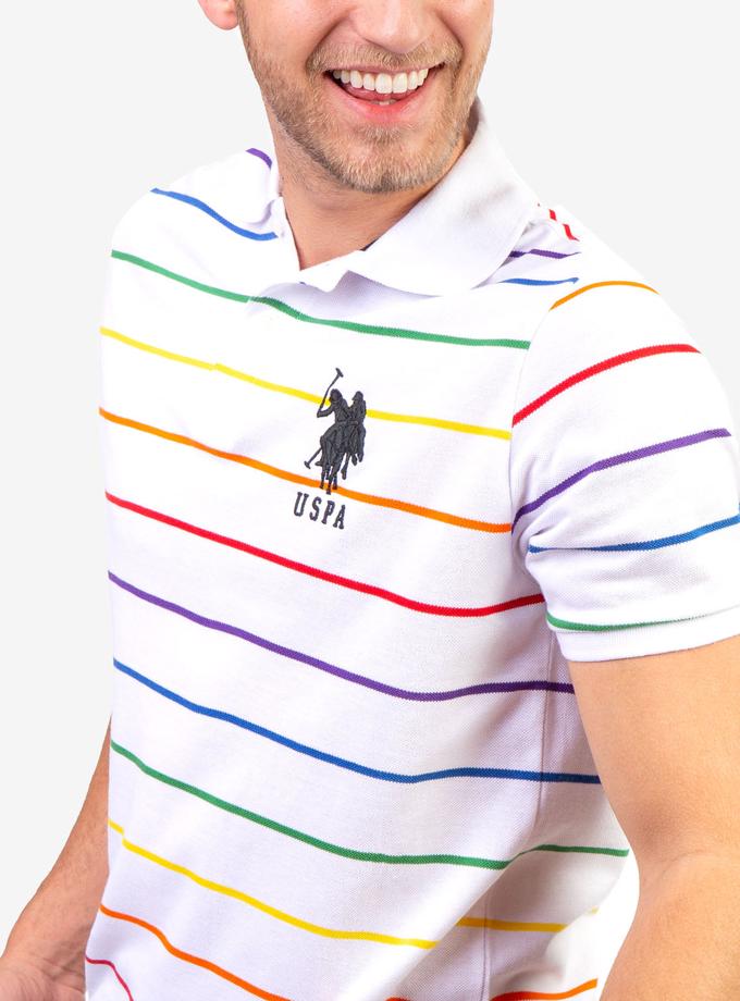 USPA PRIDE STRIPED POLO SHIRT Best Price