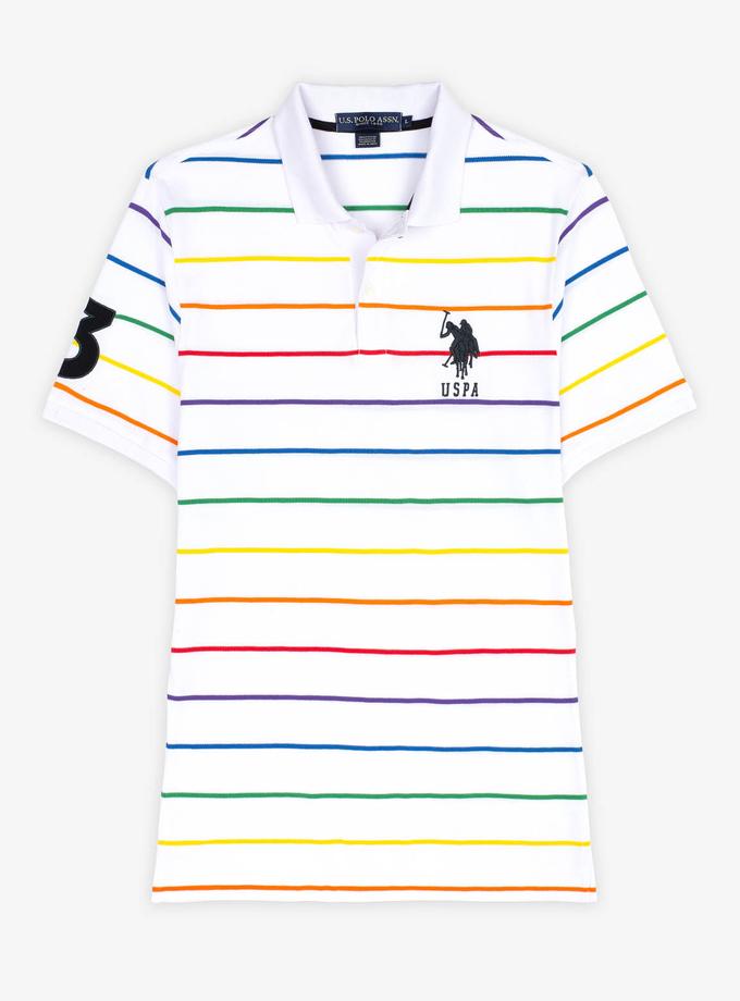 USPA PRIDE STRIPED POLO SHIRT Best Price