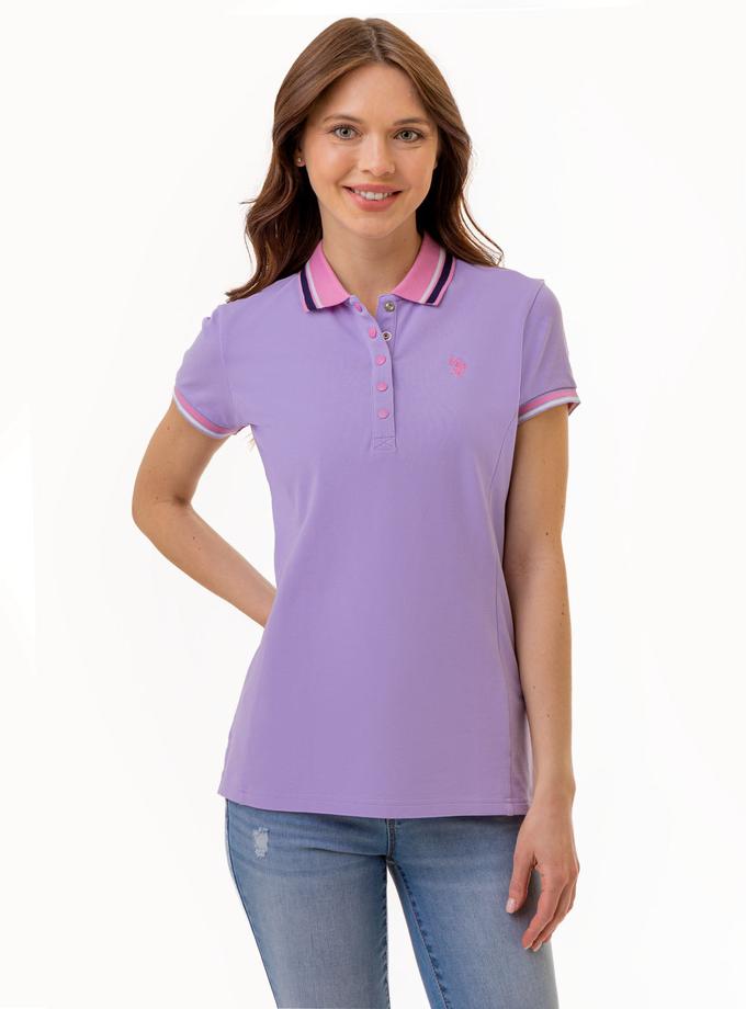 USPA PRINCESS SIDE SEAM TIPPED POLO SHIRT High Quality