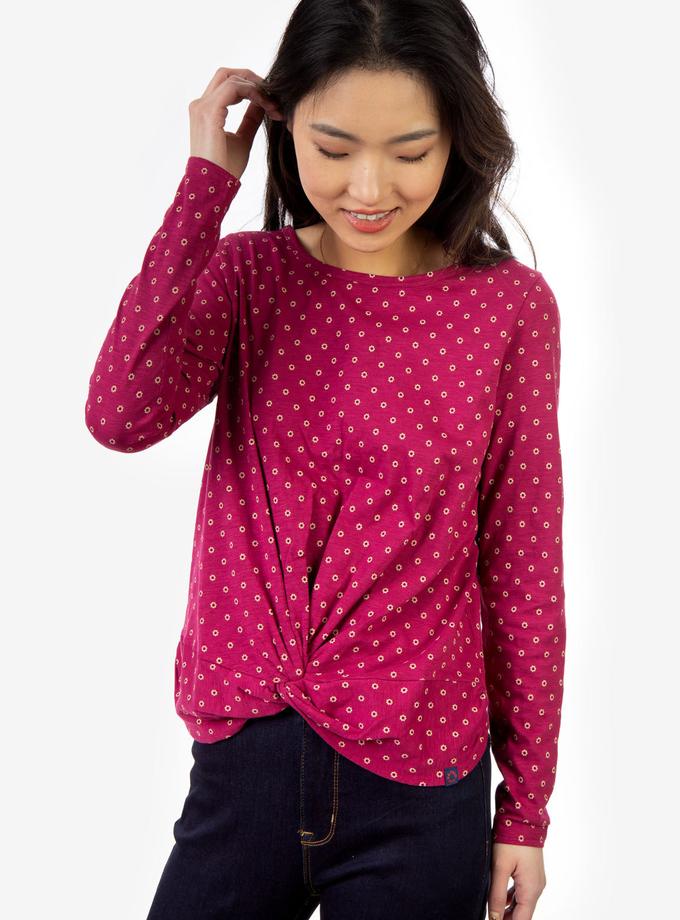 USPA PRINTED LONG SLEEVE KNOT SHIRT On Sale