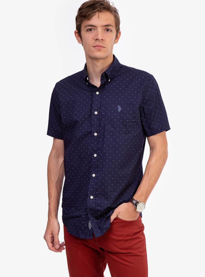 USPA PRINTED POPLIN SHORT SLEEVE SHIRT Same Day Delivery