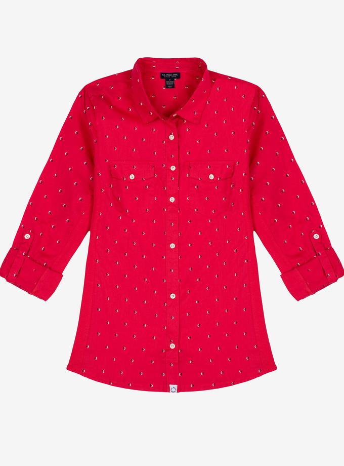 USPA PRINTED SIDE RIB LONG SLEEVE SHIRT Best Buy