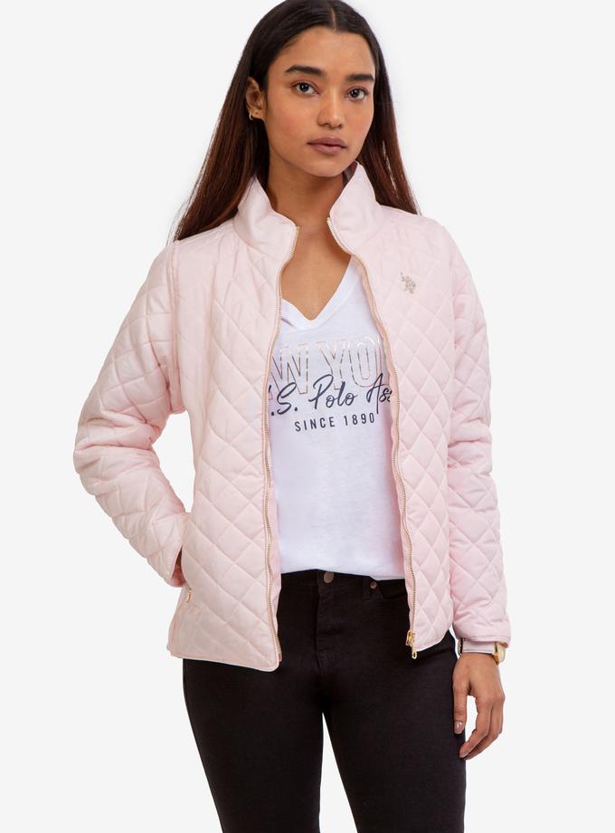 USPA QUILTED SIDE KNIT MOTO JACKET On Sale