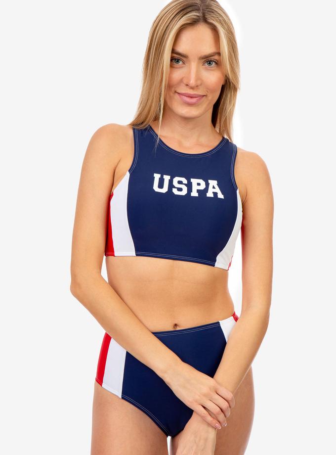 USPA RACERBACK COLORBLOCK BIKINI TOP Free shipping