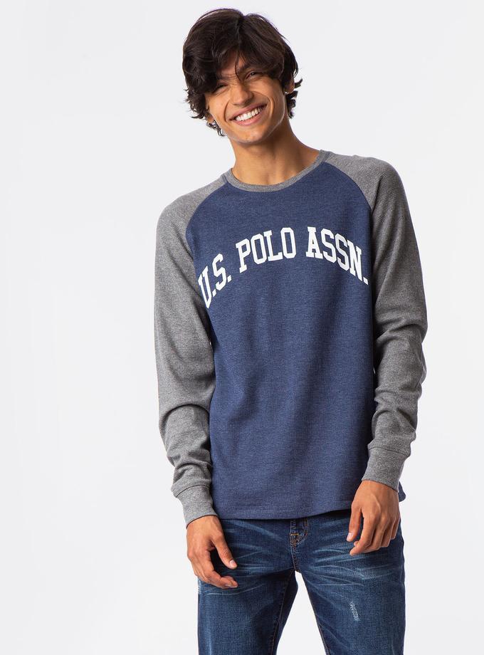 USPA RAGLAN LOGO THERMAL SHIRT High Quality