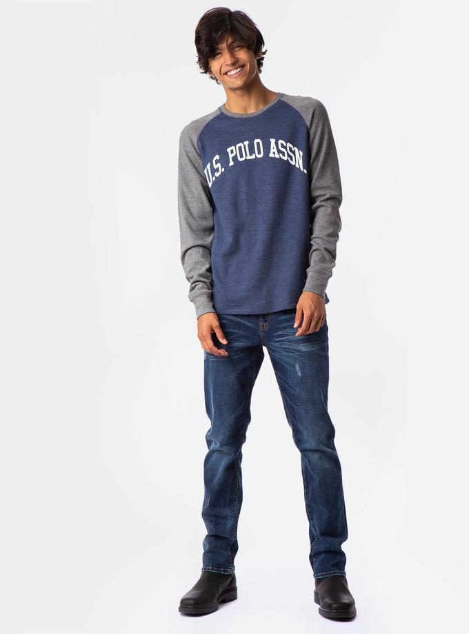 USPA RAGLAN LOGO THERMAL SHIRT High Quality