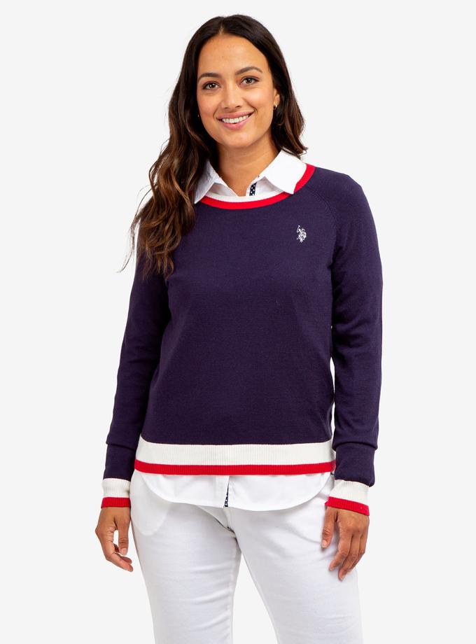 USPA RAGLAN SLEEVE CREW NECK SWEATER Best Buy