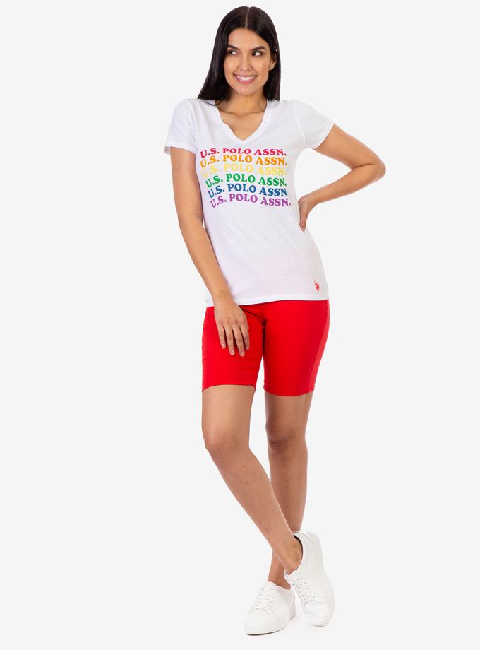 USPA RAINBOW WAVE GRAHIC T-SHIRT Free shipping