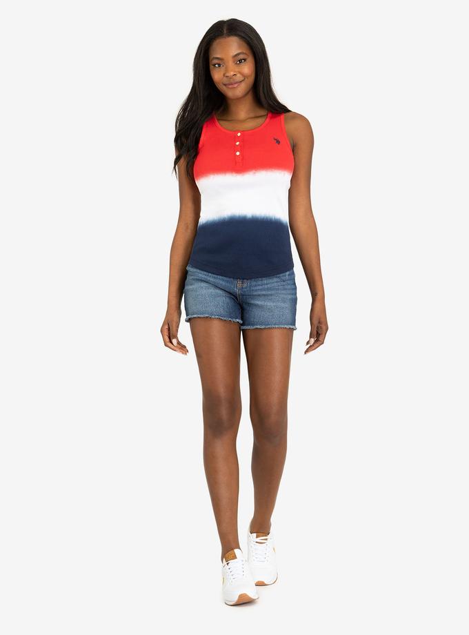 USPA RED WHITE AND BLUE RIB TANK TOP Free shipping