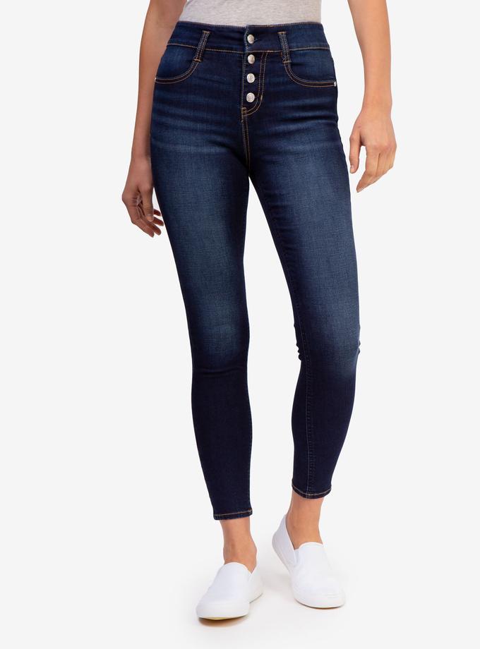 USPA REPREVE® HIGH RISE BUTTON DENIM JEGGING On Sale