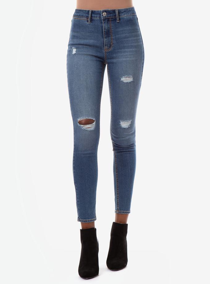 USPA REPREVE® HIGH RISE DESTRUCTED JEANS Free shipping