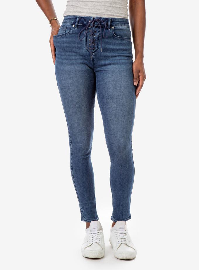 USPA REPREVE® HIGH RISE LACE UP JEANS On Sale