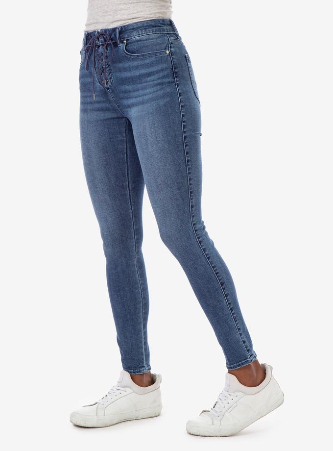 USPA REPREVE® HIGH RISE LACE UP JEANS On Sale