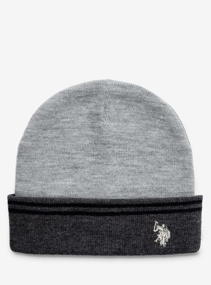 USPA REVERSIBLE STRIPED CUFF BEANIE High Quality