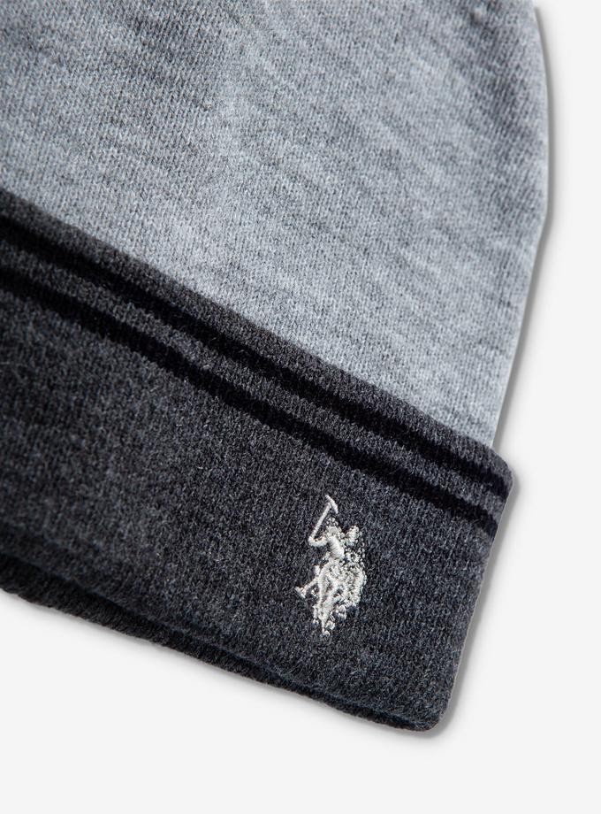 USPA REVERSIBLE STRIPED CUFF BEANIE High Quality