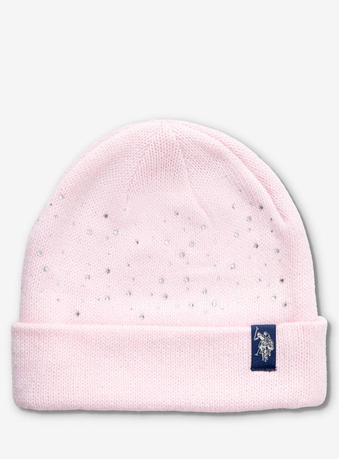 USPA RHINESTONE CUFFED BEANIE Free shipping