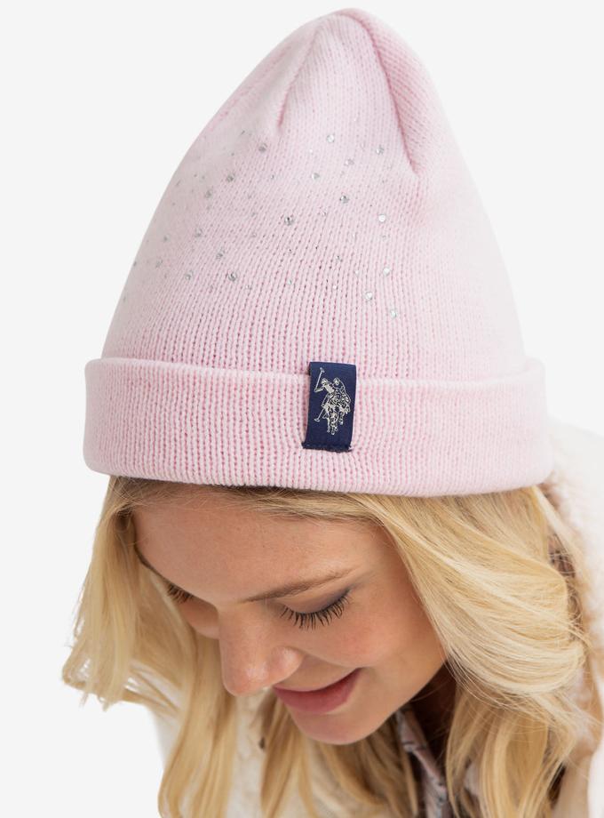 USPA RHINESTONE CUFFED BEANIE Free shipping