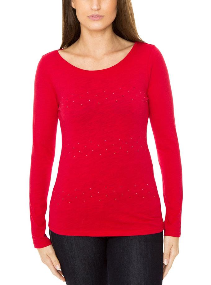 USPA Rhinestone Long Sleeve T-Shirt High Quality