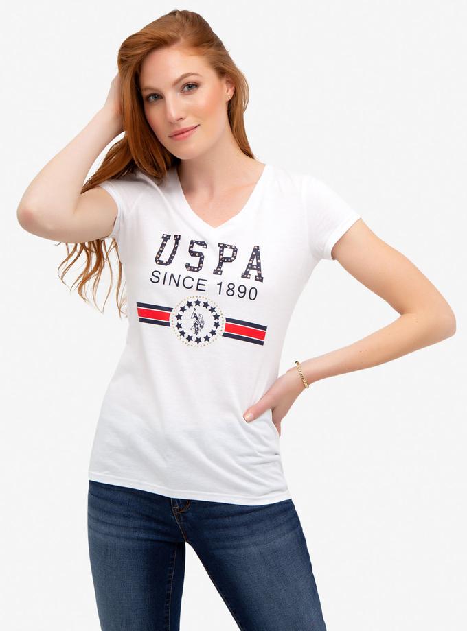 USPA RHINESTONE TEE-SHIRT Same Day Delivery