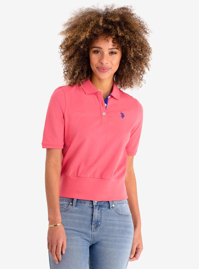 USPA RIBBED HEM POLO SHIRT High Quality