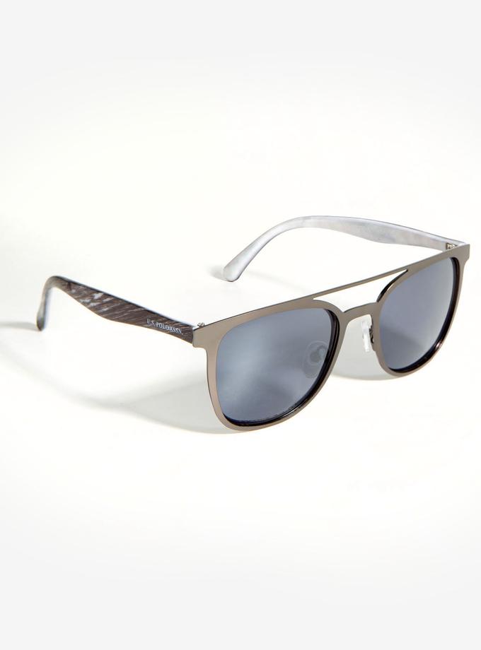 USPA ROUND WOODGRAIN AVIATOR SUNGLASSES Free shipping