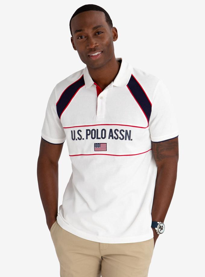 USPA RUBBER DETAIL AND FLAG PATCH POLO SHIRT Best Buy