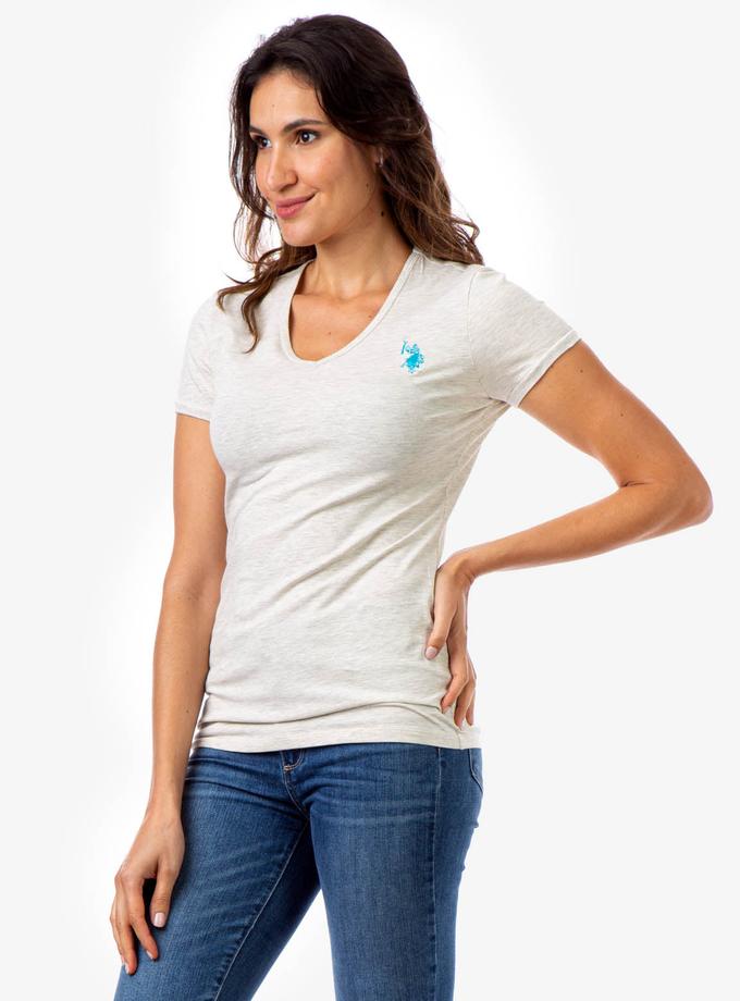 USPA SCALLOP V-NECK T-SHIRT Best Price