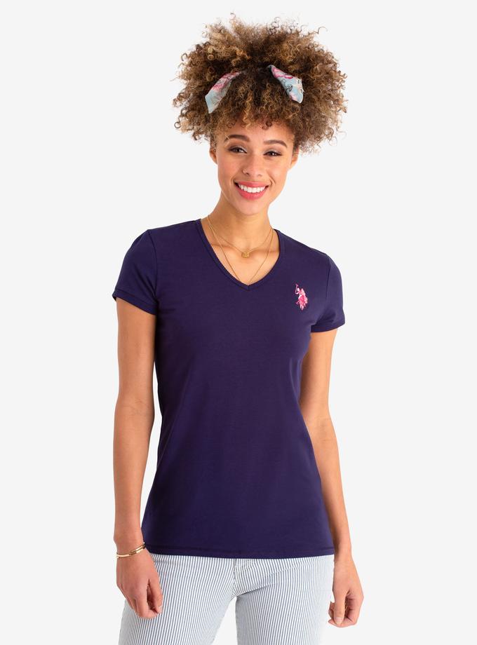 USPA SCALLOP V-NECK T-SHIRT Free shipping