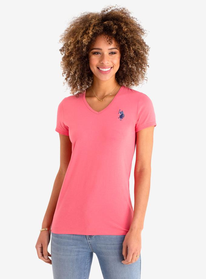 USPA SCALLOP V-NECK T-SHIRT Free shipping