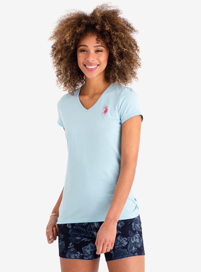 USPA SCALLOP V-NECK T-SHIRT On Sale