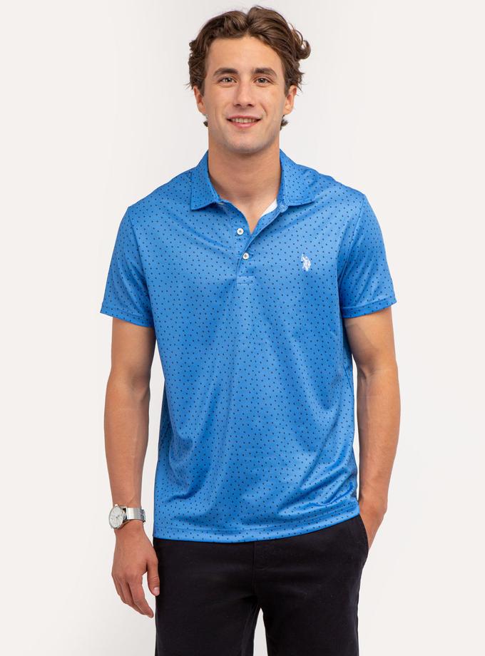 USPA SHADOW DOT PRINT PERFORMANCE POLO SHIRT Free shipping