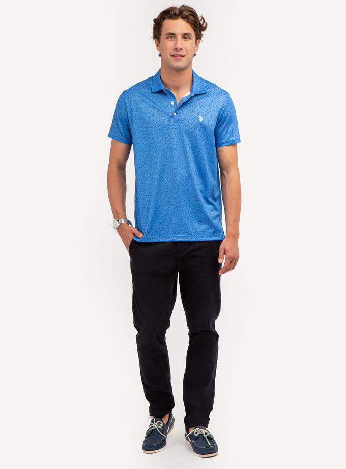 USPA SHADOW DOT PRINT PERFORMANCE POLO SHIRT Free shipping