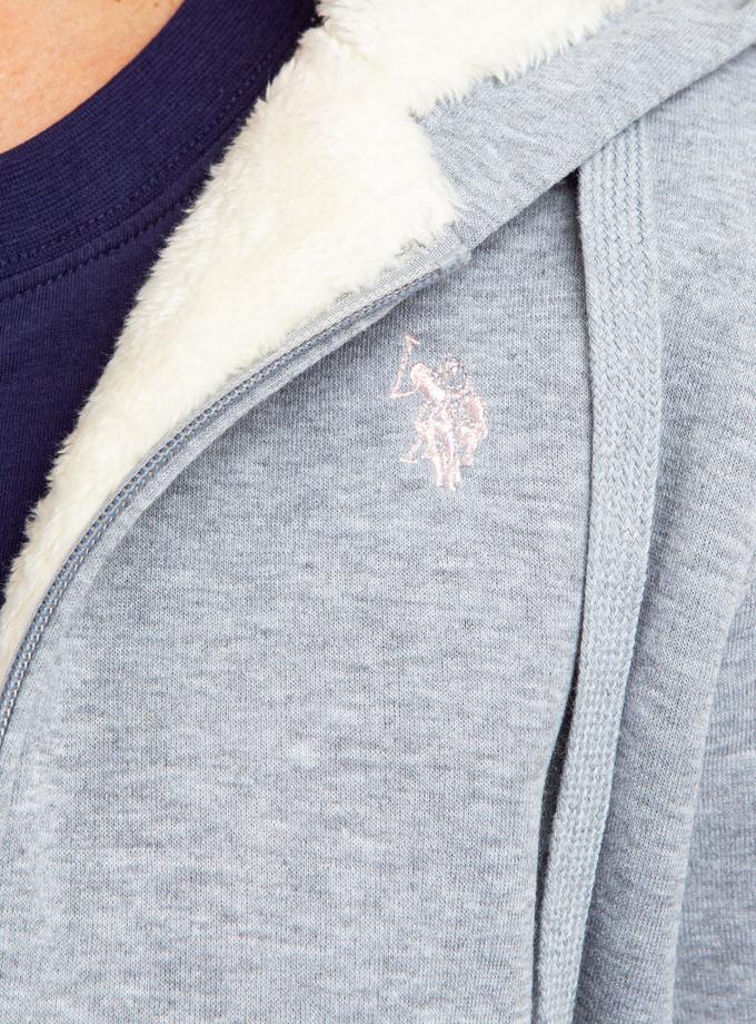 USPA SHERPA LINED EMBOSSED HOODIE Best Seller