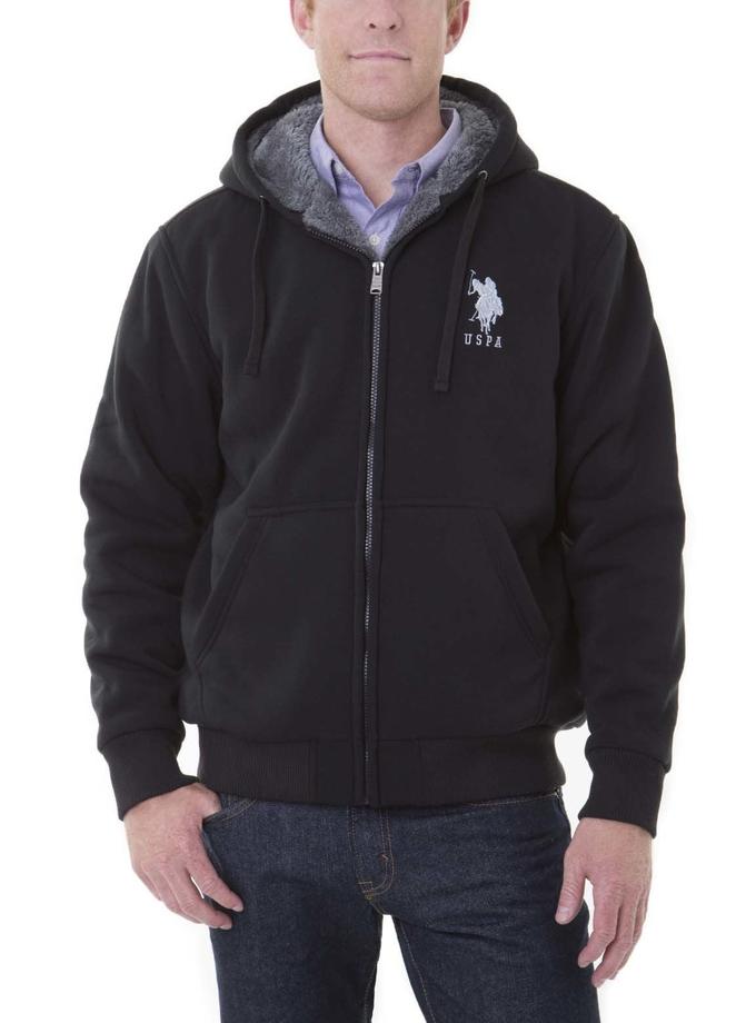 USPA Sherpa Lined FLEECE FULL ZIP HOODIE Best Buy