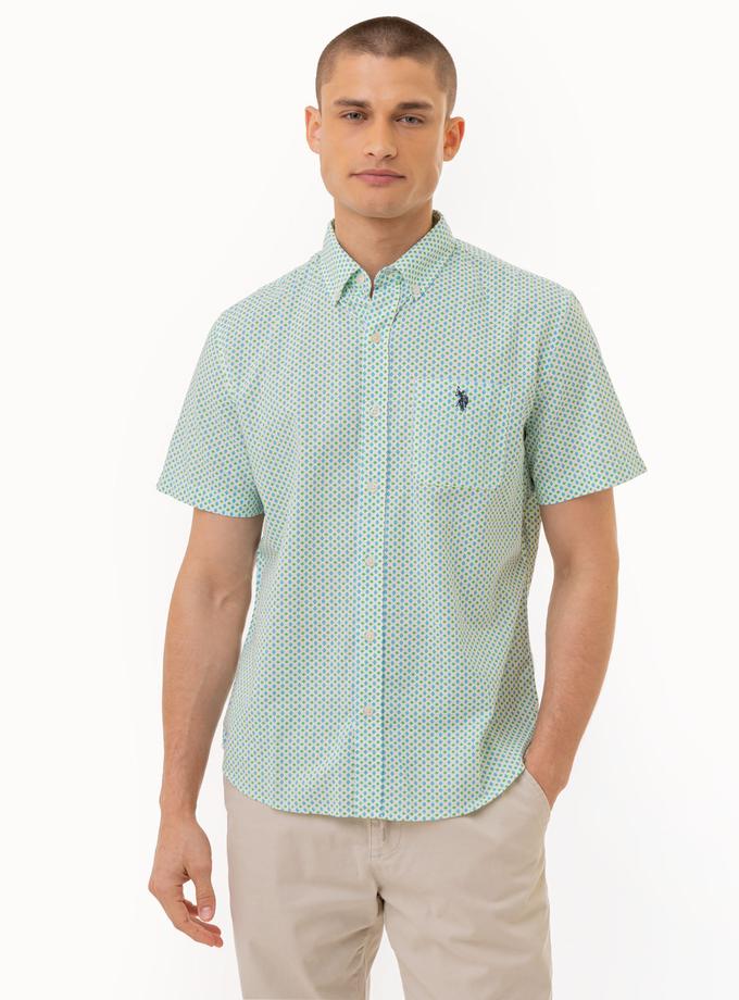 USPA SHORT SLEEVE DIAMOND PRINT WOVEN SHIRT Best Price