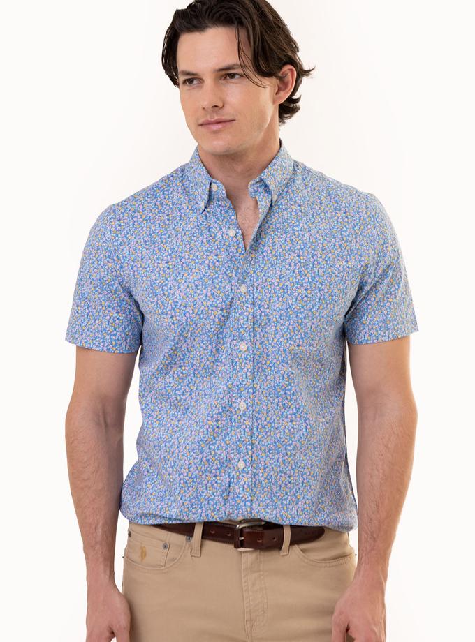 USPA SHORT SLEEVE FLORAL PRINT SHIRT WITH POCKET On Sale