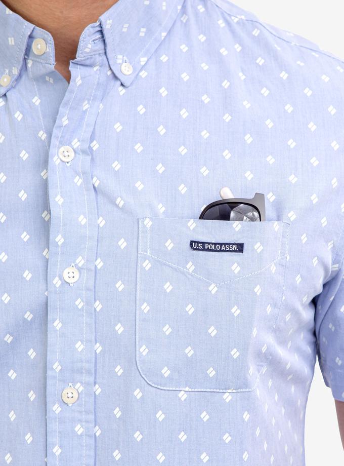 USPA SHORT SLEEVE PRINTED CHAMBRAY SHIRT Best Price