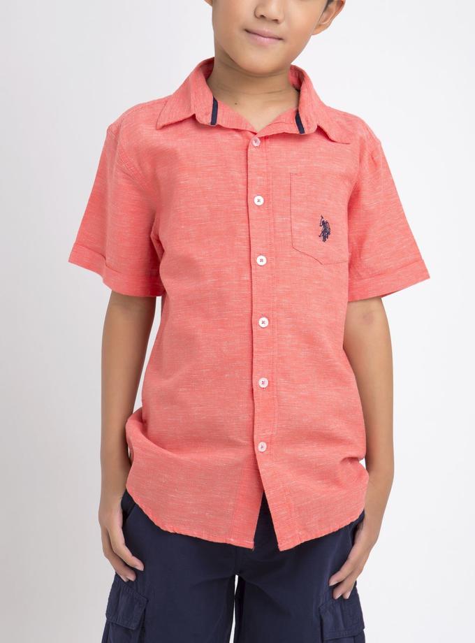 USPA SHORT SLEEVE YARN DYED SHIRT High Quality